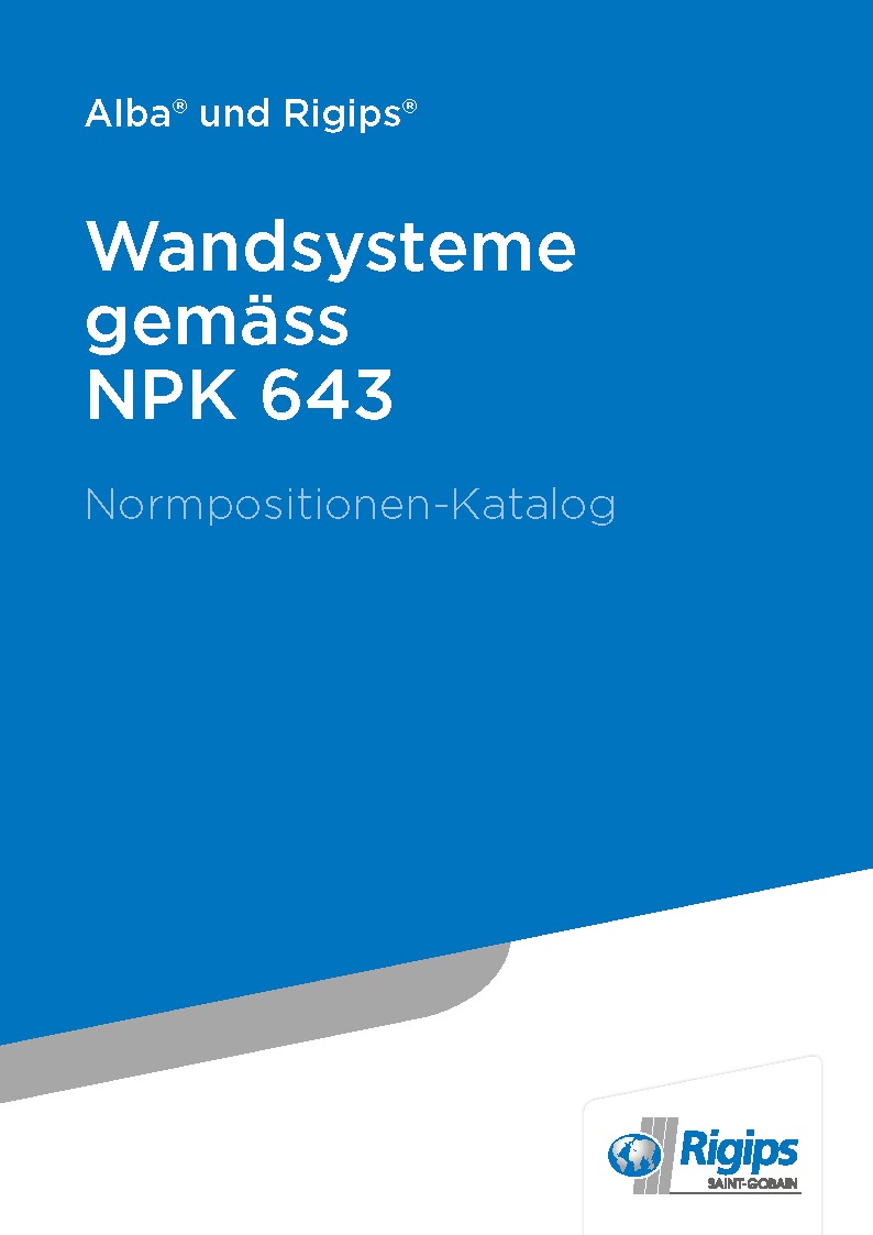 Normpositionen-Katalog Wandsysteme NPK 643